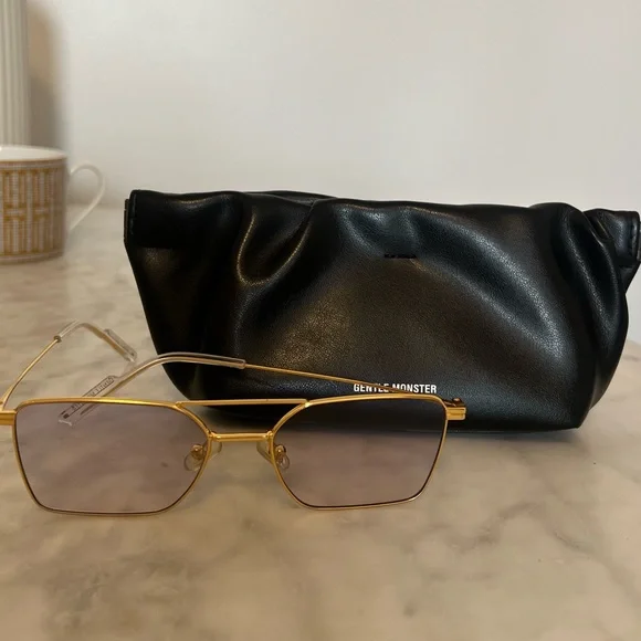 Gentle Monster Clear Gold Frame Glasses Unisex - Picture 6 of 10